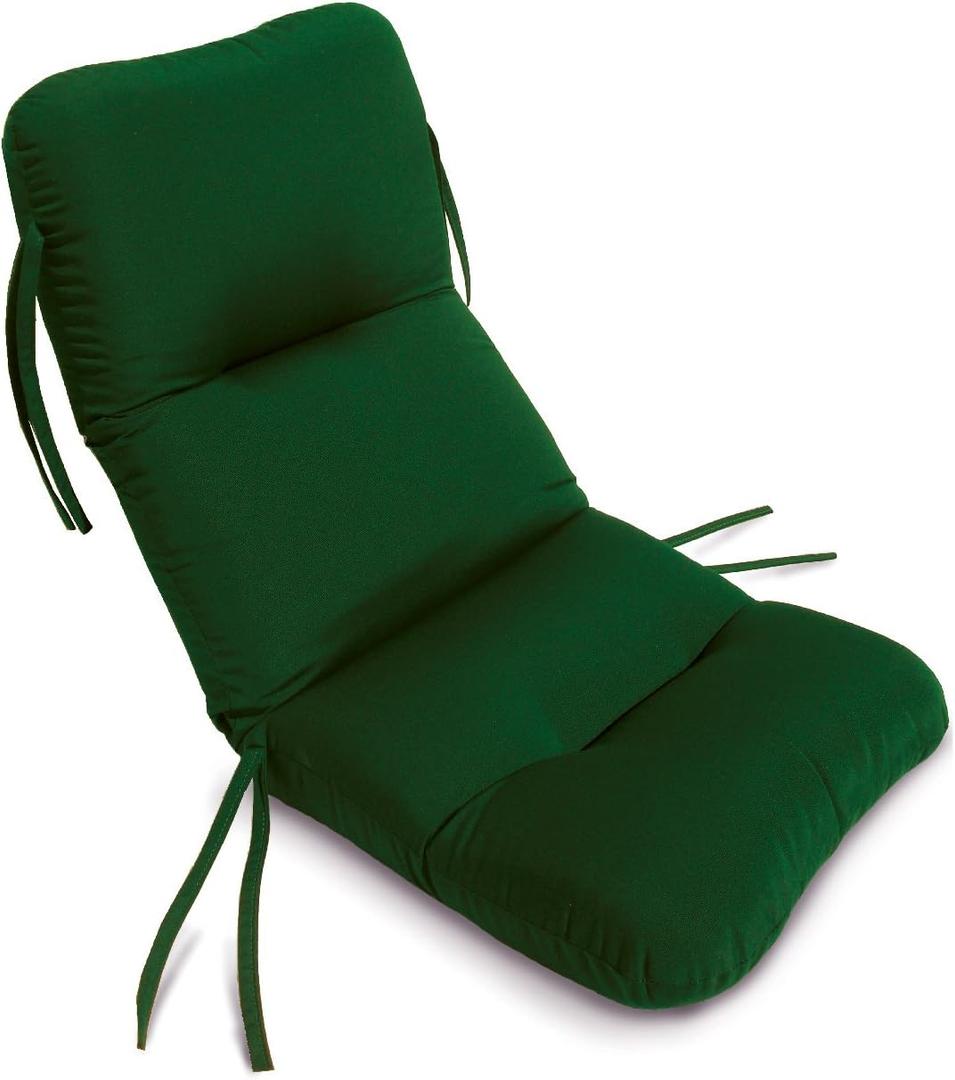 Comfort Classics 21W x 48L x 2H Hinge at 27" Sunbrella Outdoor Horizontal Quilt Chair Cushion in Palm Inc.