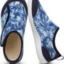 QFH Cozy Slippers for Women & Men - Wide, Diabetic, Barefoot Walking Shoes - Non-Slip, Soft Lining, Comfy House Shoes (Doodle)