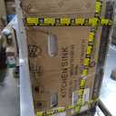 32 Inch White Fireclay Undermount Kitchen Sink Offset Drain, 32"x19"x10"