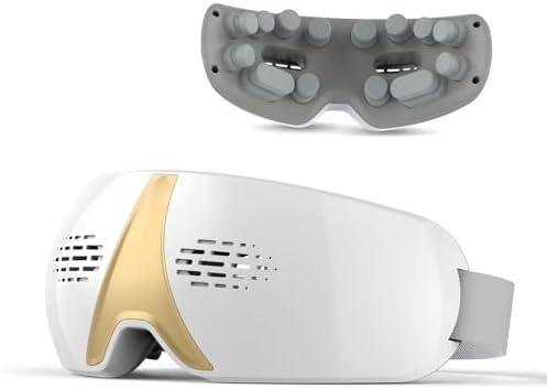 A9life Eye Massager with Heat & Vibration, Birthday Gifts for Mom Dad Friend Women Men, Heated Eye Massager for Migraines with Acupressure, Vision Window, Smart Eye Care Reduce Eye Strain