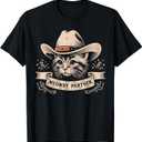 Cat Cowboy Funny Mashup Meowdy Partner Western Countries T-Shirt