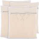 Dntorx 4Pcs Durable Cotton Mesh Laundry Bags for Delicates, 2024inch Large Breathable Laundry Mesh Wash Bags with Sturdy Zipper for Delicates, Clothes, Pants, Underwear, Bra, Socks (XL)