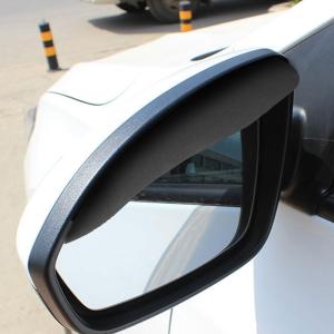 2PCS Car Rear View Mirror Rain Visor Guard, PVC Auto Side Mirror Rain Eyebrow Cover Decoration, Waterproof Car Exterior Mirrors Protector Accessories for SUV Truck (104Black)