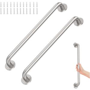2 Pack 24 inch Grab Bars for Shower 1.25 inch ADA Safety Grab Bars for Bathroom 500 lbs Support 304 Stainless Steel Shower Handle Brushed Nickel