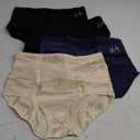 Women's High Waisted Underwear Postpartum Stretch Full Coverage Breathable Briefs 4 Packs Panties (X-Large, Multicolor)