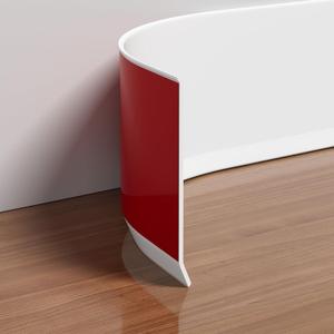 Flexible Vinyl Baseboard Trim, 4 Inch Peel and Stick Baseboard Molding Trim, Rubber Wall Base Board Moulding Trim for Floor (20 Feet) (White)