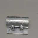 Dock Edge Stationary Dock Heavy Duty Side Leg Pipe Holder, Galvanized,Silver,7/16" holes for 3/8" carriage bolts