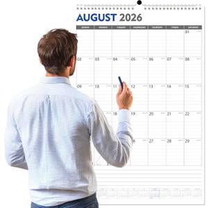 GuassLee Extra Large Wall Calendar 2026,Jumbo Vertical Wall Planner 2026-2027 from June 2026 to December 2027,19 Months with Julian Dates and Notes for Office School Home Teacher Planning,24"x 36", 36"x24"
