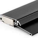Blulu 36" Aluminum Exterior Door Threshold 4 9/16" Outdoor Swing Threshold Heavy Duty Adjustable Aluminum Door Sill Pan for Weatherproof & Easy Install for Residential/Commercial Use, Black (1 Pcs)