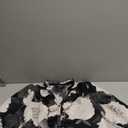 Karl Lagerfeld Women's Long Sleeve V-Neck Floral Printed Blouse (Black Combo) Large