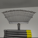 Garden Leaf Rakes, 6FT Rake for Lawns Heavy Duty 25 Metal Tines 18.5 inch Wide, Adjustable Steel Handle, Rakes for Leaves, Gathering Shrub, Grass, Flower Beds