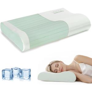 Cervical Neck Pillow for Neck Pain Relief, Contour Memory Foam Pillows, Cooling Ergonomic Pillows for Sleeping Side, Back & Stomach Sleepers, Breathable Bed Pillows Neck Support, Extra Soft (23.615.73.1/3.9 inch)