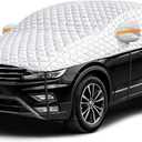 Hail Protector Car Cover SUV, Multi-Layer Cotton Padded Half Car Cover, Thickened Top Protection for Hail, Snow & Impact, Fits SUV L