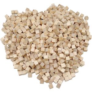 Unfinished Wooden Blocks 1cm, Pack of 500 Small Wood Cubes for Crafts and DIY Home Decor