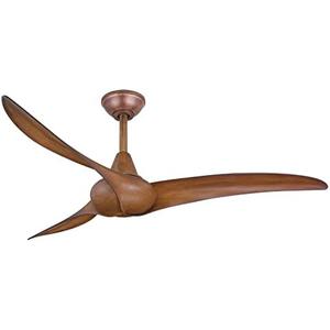 MINKA-AIRE F843-DK, Wave, 52 Inch Ceiling Fan with Remote Control, Brown Distressed Koa MINKA-AIRE F843-DK, Wave, 52 Inch Ceiling Fan with Remote Control, Brown Distressed Koa