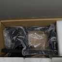 Unicozin Modern Bathroom Light Fixtures, 4 Light Vanity Lights Over Mirror, Black Wall Lamp with Clear Glass for Living Room Cabinet Bedroom Porch