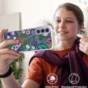 CCFUNCASE Compatible for Samsung Galaxy S24+ Plus / S25+ Plus Case Clear Cute for Women - Rugged Phone Cases Funda Protector Cover Skin (Green Palm Leaves)