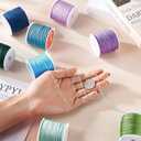 PH PandaHall 8 Rolls Braided Nylon Cords 8 Colors 0.8mm Chinese Knotting Kumihimo Beading Thread for DIY Bracelets Pendants Macrame Tassel Making