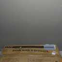 Casaottima 48 Inches Computer Desk with 8 Fabric Drawers, Modern Office Desk with Large Storage for Home Office, Study, White