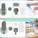 Lemtrflo Hanging Automatic Food and Water Dispenser, Gravity Rabbit Feeder Set, Cage Cat and Bunny Food Bowl (Cage Grid Spacing Over 1.2'')