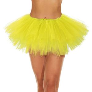 Women's Tutu Skirt Elastic 5 Layered Vintage Tulle Ballet Skirt Party Festival Costume