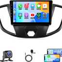 Naifay Android Car Stereo for Ford Transit 2013 2014 2015 2016 2017 2018 2019, 2+32G 9 inch IPS Touch Screen for Ford Transit Radio with Carplay Android Auto/Bluetooth/GPS/WiFi/Camera/SWC + MIC