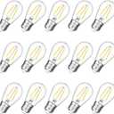 VISTERLITE Shatterproof S14 Replacement LED Light Bulbs, 2W, Equivalent to 11-25 Watt, Warm White 2200K, Outdoor String Lights Vintage Edison Bulb, E26 Medium Base, 15-Pack