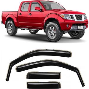 Voron Glass in-Channel Extra Durable Rain Guards for Trucks Nissan Frontier 2005-2021 Crew Cab, Window Deflectors, Vent Window Visors, 4 Pieces-220108