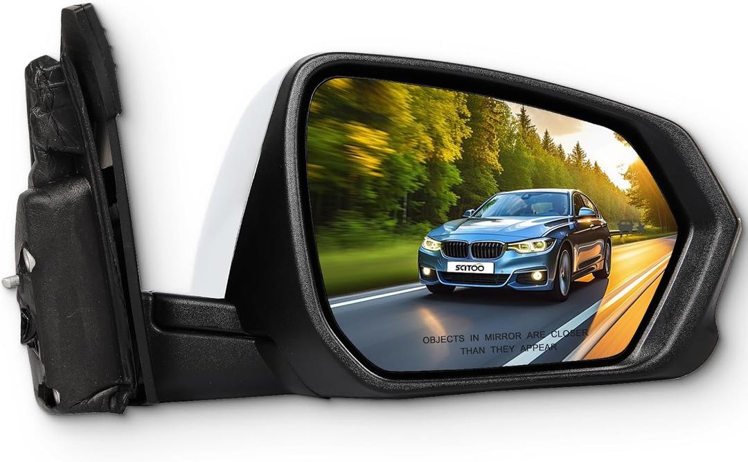 SCITOO Passenger Side View Mirror Fit For Chevy For Equinox & For GMC Terrain, 2018-2023 W/TURN SIGNAL, W/BLIND SPOT DETECTION, CHROME,8 PINS Right Exterior Mirror GM1321595 84225387-PFM