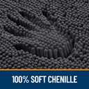 OLANLY Bathroom Runner Rugs 70x24, Soft Absorbent Chenille Bath Rugs, Rubber Backing Quick Dry, Machine Washable Long Bath Mats for Bathroom Floor, Tub and Shower, Home Decor Accessories, Dark Grey
