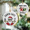 2 x 6 7 Ornament | 2025 Slang Christmas | Funny 67 Christmas Ornaments | Funny Teen Grandkid Ornament | Gen Alpha Xmas Gift | 67 Gift