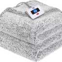 Sealy Electric Blanket Full Size, Soft Sherpa Heated Blanket Single Control with 10 Heating Levels & 1 to 12 Hours AutoOff Settings OverHeated Protection 80"x84" Machine Washable, Charcoal