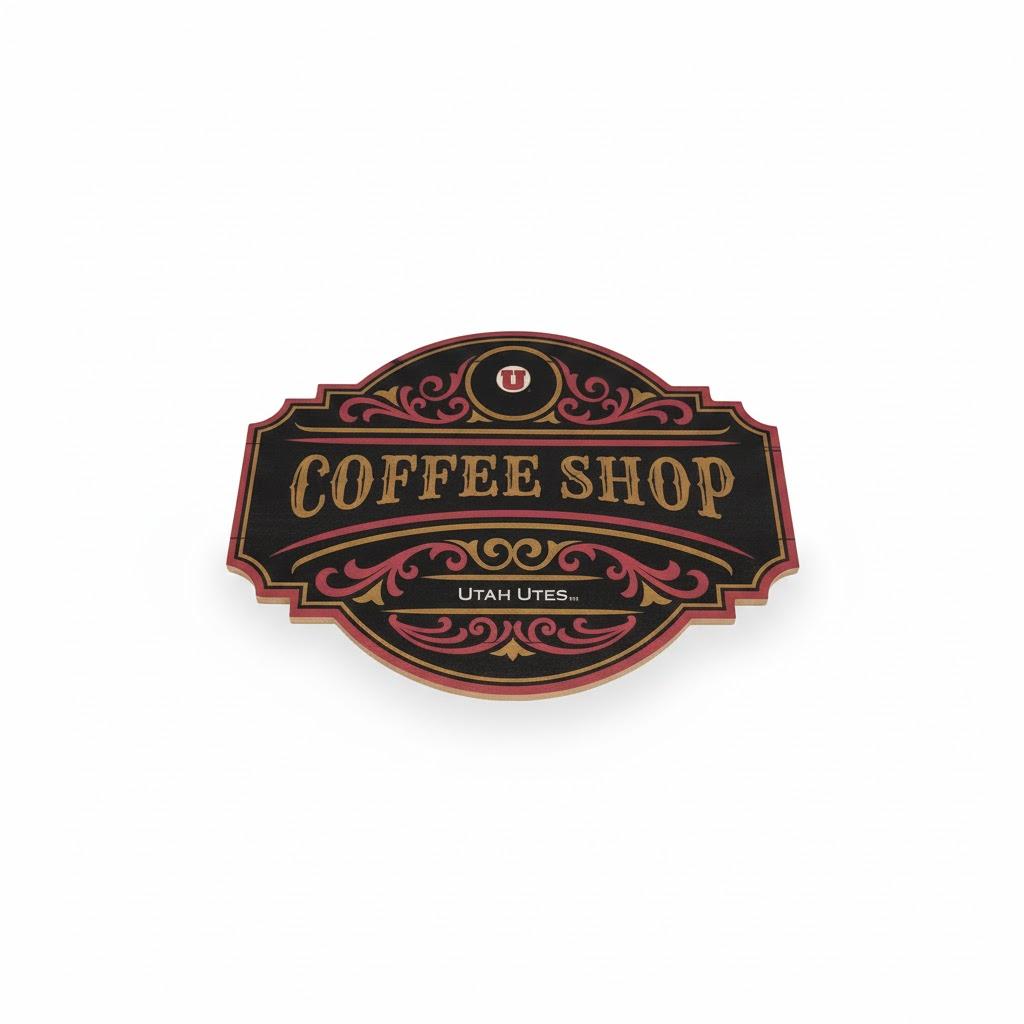 Coffee Shop Utah Utes Signboard