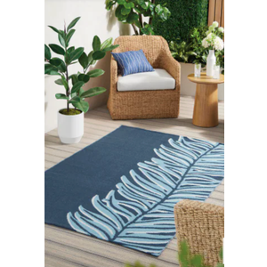 HD Outdoors 5x7 Woven Rug- Palm Feather