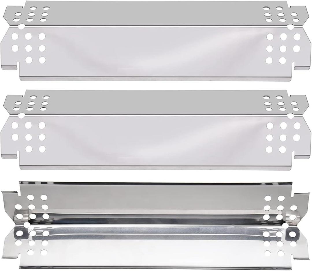 Grill Burner Covers for Nexgrill Replacement Parts 720-0925S, 720-0894F, 720-0864M, 720-0864, 720-0864R, BBQ Heat Plates Shields Tents for Kenmore, BBQ PRO, Backyard, Members Mark, Expert Grill Parts (3 Pcs Stainless Steel)