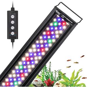 hygger 22W 24/7 Lighting Aquarium LED Light, Sunrise-Daylight-Moonlight Mode and DIY Mode, Adjustable Timer Adjustable Brightness Fish Tank Light with Extendable Bracket 7 Colors for Planted Tank