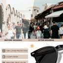 STGATN Sunglasses for Men Acetate UV400 Protection Anti-Glare Square Sun Glasses Driving Fishing Golf Hiking