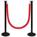 2 Pack Stanchions Post with Velvet Rope, Crowd Control Stanchions, Queue Pole for for Movie Theater, Party Supplies