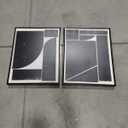 16" x 20" Alignment Framed Wall Canvas Set - Threshold™: Modern Geometric Digital Art, Sawtooth Back Pack Of 2