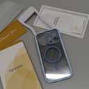 for iPhone 15 Pro Max Case, Compatible with MagSafe, Built-in Privacy Screen Protector and Camera Protection, Anti Spy Full Body Dustproof Shockproof Hard Phone Case 6.7", Sky Blue