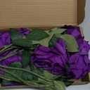 10 Pcs Purple Rose Artificial Flower, Faux Silk Flowers With Long Stems, Fake Roses Bulk Bouquet for Decoration Valentine's Day Centerpieces Proposal Bridal Bouquets Shower Party Home Floral Decor