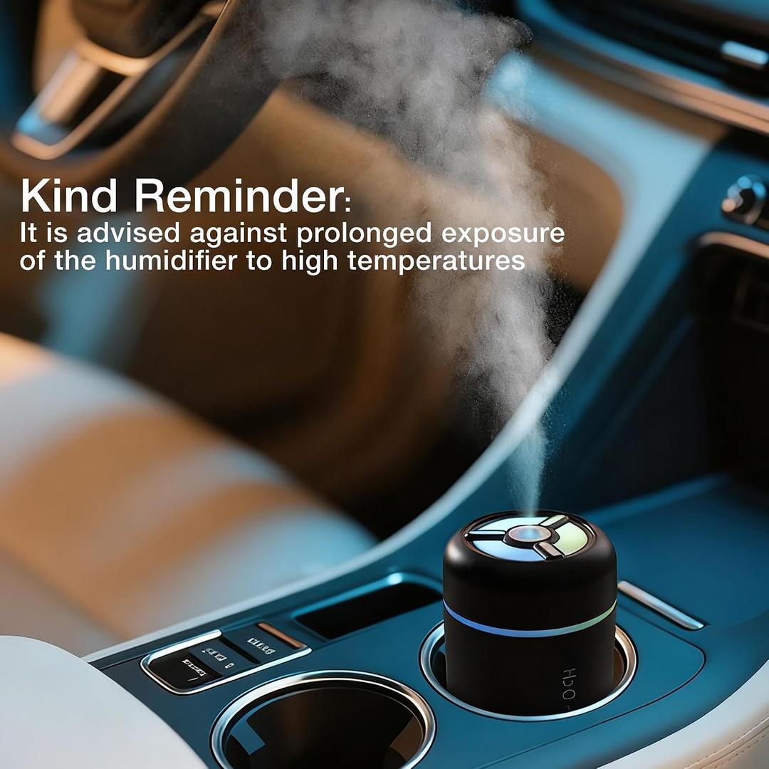 Portable Mini Humidifier, 300ml USB Cool Mist Small Humidifier with Colorful Lights. 233