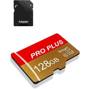 TF Card 128GB with Adapter, High Speed Memory Card, UHSI C10 A1 Memory TF Card for Tablet/Mobile Phone/Camera/Car Audio/Game Console (128, GB)
