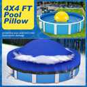 Capoda 3 Pcs Pool Pillows for Above Ground Pools 4 x 4 ft Winter Pillow Ultra Thick & Cold-Resistant 0.2 mm PVC Air Pillow for Winterizing Rope Included (Round,Yellow)
