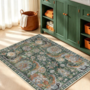 Washable Area Rugs for Living Room: 120x24 Rug Boho Vintage Rugs Stain Resistant Non Slip Low Pile Lightweight Soft Carpets for Bedroom Kitchen Dining Room Nursery Kids Room Farmhouse Home Office