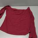 REORIA Womens Long Sleeve Off The Shoulder Tops Going Out Cute Basic Y2K Fall Fashion 2025 Outfits Clothes (Small, Red)
