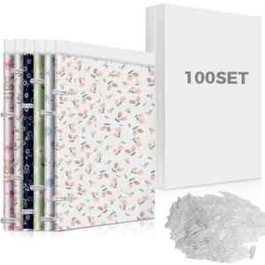 Set of 100 Fabric Organizer Boards Measuring 7.5 X 10.5 Inches,Neat and Easy Comic Book Boards for Fabric Storage,Magazines and Books,This Includes 400 Plastic Alligator Clips for Secure Fastening