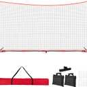 7x7ft /10x16ft /10x20ft Portable Sport Net with Handbag and 12 Ground Nails. Stable Backstop Net for Softball, Lacrosse, Soccer, Baseball. Ball Stop Equipment for Backyard Garden TrainingOnly Block