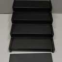 Spice Rack Kitchen Cabinet Organizer: 4 Tier Bamboo Expandable Spice Storage Display,Spice Shelves Adjustable Seasoning Organizer (Black)