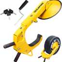 Tevlaphee Wheel Lock - Car Boot Anti-Theft Trailers Wheel Clamp Lock Parking Boot for Cars, Trucks, SUVs, Campers - Upgraded Dual Lock Adjustable Lug Nuts Cover